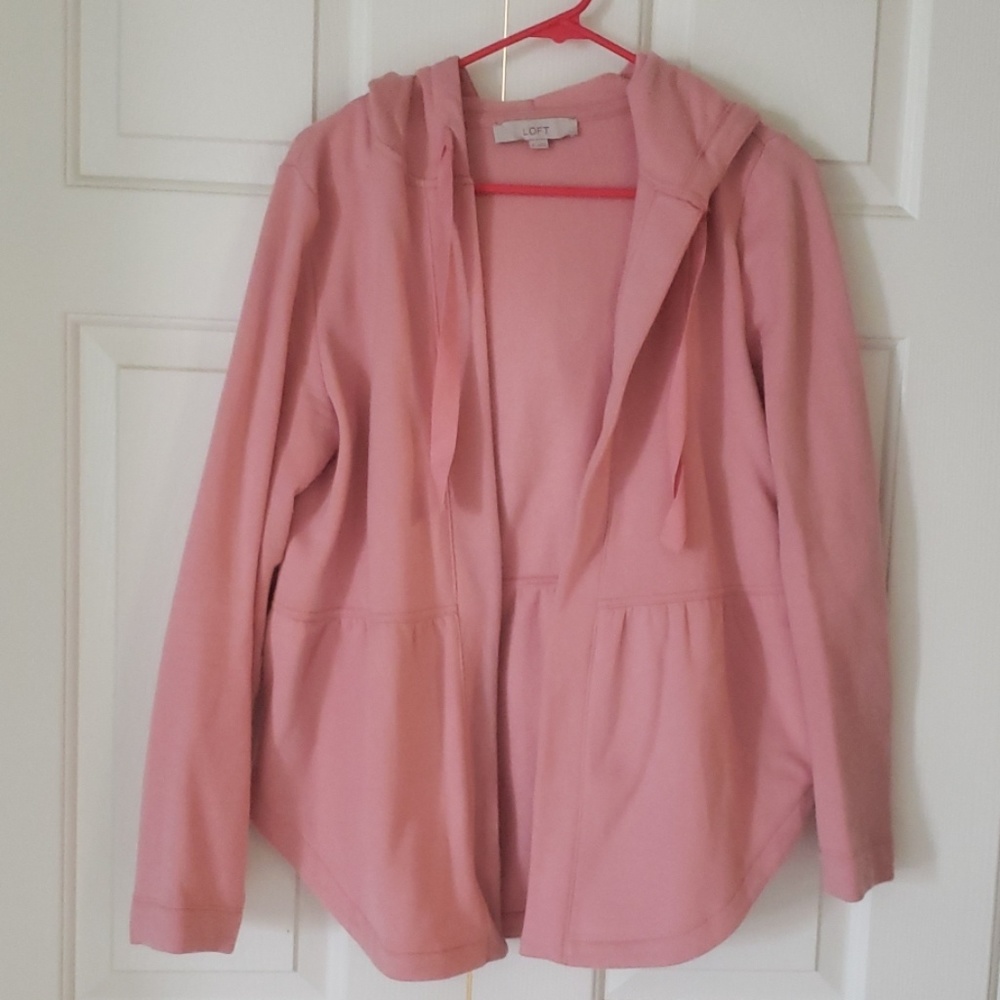 LOFT peplum fleece hoodie